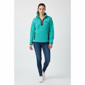 Patagonia Synchilla Snap-T Fleece Pullover Small Turquoise Vintage Made in USA‎